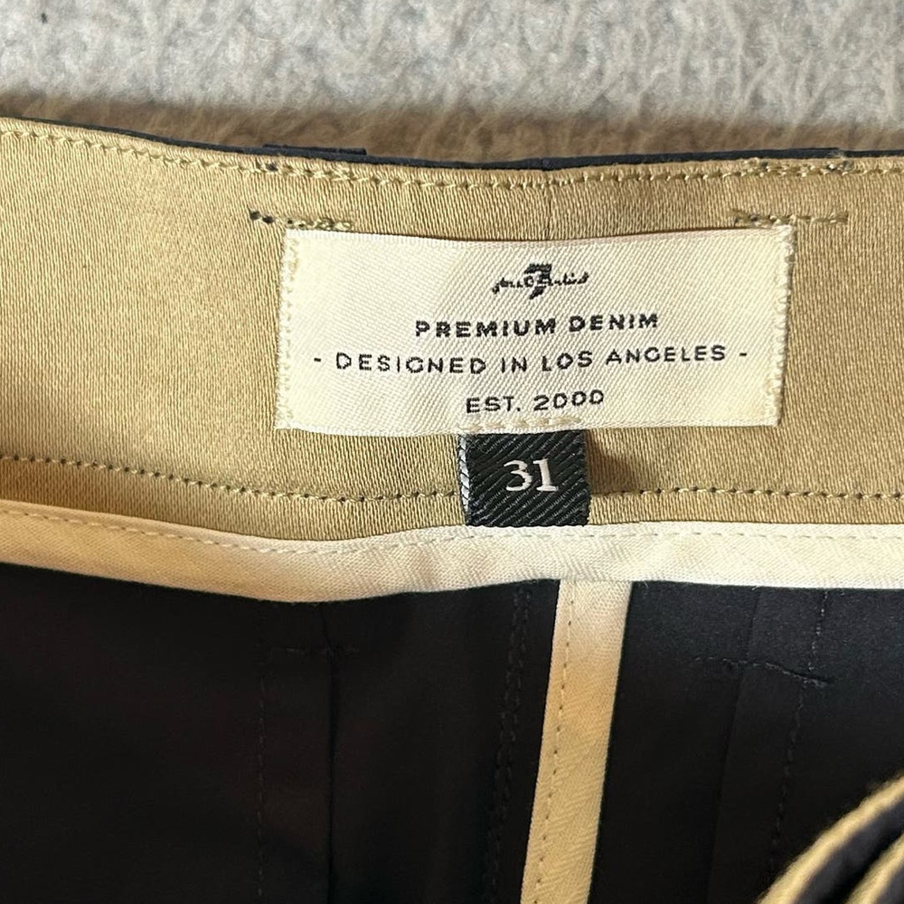 7 For All Mankind Shorts Mens 31 Navy Blue Flat Front Tech Series MSRP $158 NEW - Picture 3 of 10